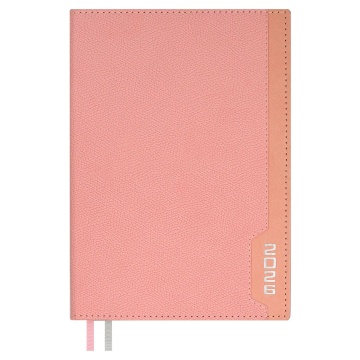 Ежедневник дат. 2026г А5 176л., кожзам, тв.пер. "#Думай как миллиардер. Джут розовый" ляссе