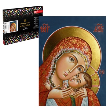 Мозаика алмазная по номерам на холсте 30*40см "Богоматерь" с подрамником