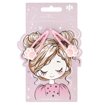 Набор заколок для волос "Феникс+. Лапки" 2шт., 5,4см