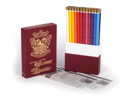 Карандаши цвет. 24цв Koh-I-Noor "Polycolor Retro" художестенные, пенал-премиум