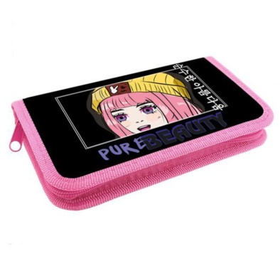 Пенал 1 отд. (190*110*27) молния, ткань "Аниме Beaute"