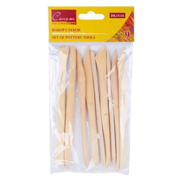 Набор стеков для лепки Сонет 9 шт, 15см, дерево