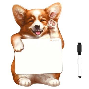 Доска магнитно-маркерная 19*28 см "Веселый корги" в наборе 1 маркер