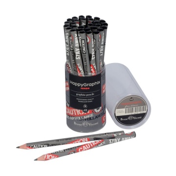 Карандаш ч/гр BV "HappyGraphix. Jumbo. Keep Away. Video camera" 4В