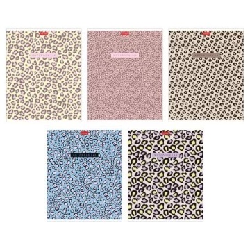 Тетрадь А5 48л кл. Hatber пласт.обл. "LEO-принт" 5 диз.в блоке