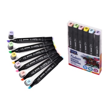 Набор маркеров для скетчинга   6цв. FANTASIA. Pastel colors 1, двусторон., 3,0-6,2мм