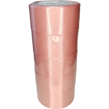 Лента упаковочная атласная 40мм, 22 м розовая (5шт/уп)