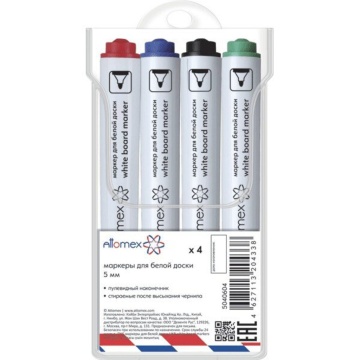 Маркеры для белой доски 5,0мм Набор 4цв.
