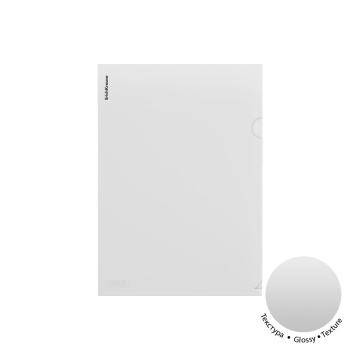 Папка-уголок пластиковая ErichKrause Glossy Clear, A4, прозрачный (в пакете по 12 шт.)