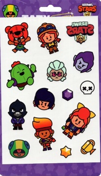 Татуировка-наклейка А5 "Brawl Stars" микс