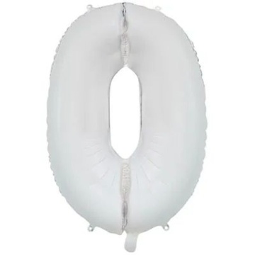 Шар фольга 26" "Цифра 0" White