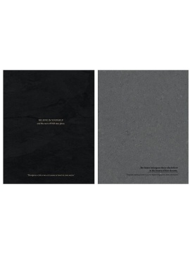 Тетрадь А4 96л кл. гребень Проф-Пресс "Минимализм и фразы - 3" софт-тач