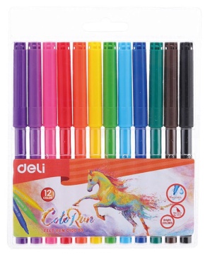 Фломастеры  12цв "Deli. ColoRun ", блистер