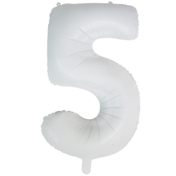 Шар фольга 26" "Цифра 5" White