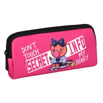 Пенал-косметичка (210*90*35) молния, неопрен "Секретный блокнот"