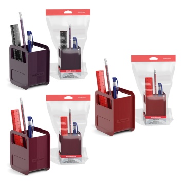 Набор настольный пластиковый ErichKrause Techno, Marsala, ассорти из 3 цветов