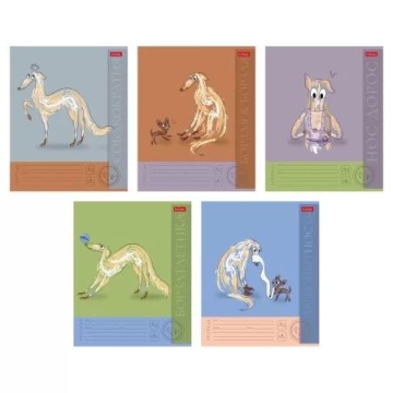 Тетрадь А5 18л кл. Hatber "Борзый нос" 5 диз.в блоке