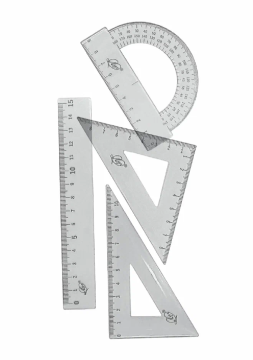 Линейки. Геометрический набор МАЛЫЙ прозрачный, 4 предмета