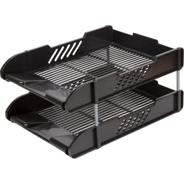 Лоток д\бумаг гориз. 2-х секционный, черный