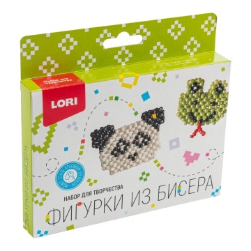 Фигурки из бисера "Панда, лягушонок"