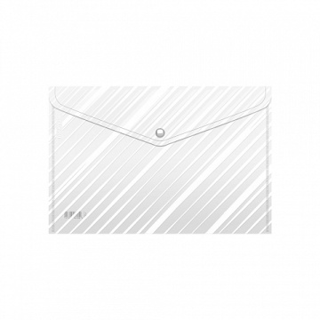 Конверт на кнопке А4  Clear Lines 0,18мм, полупрозрачный