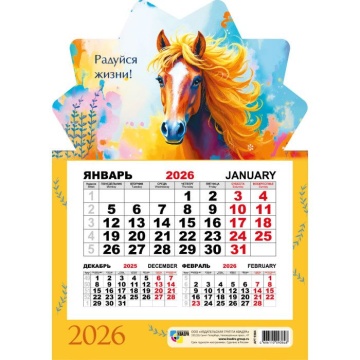 Календарь моно на магните 148*210мм на 2026г. Символ года