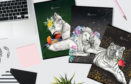 Тетрадь А4  80л кл. скоба ПЗБМ "Во сне и наяву" тисн.фольгой, твин.лак, конгрев