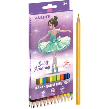 Карандаши цвет. 24цв deVENTE Ballet Academy  2М, шестигранные