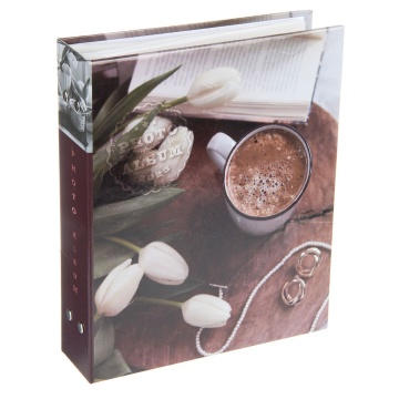 Фотоальбом 200 фото 10*15см Кофе и цветы