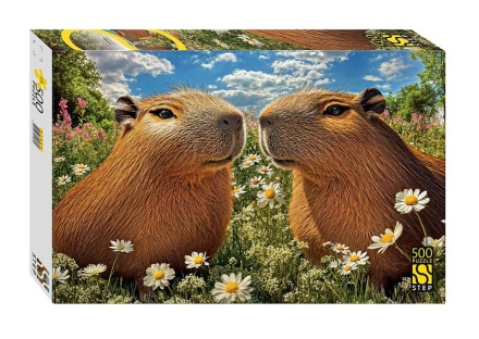 Пазлы 500 элементов 500*345мм. "Капибары"