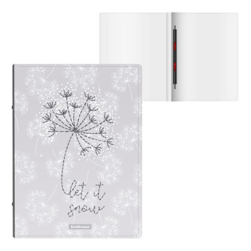 Папка-скоросшиватель пластиковая с пружинным механизмом ErichKrause Ледяная красота, A4 (в пакете по