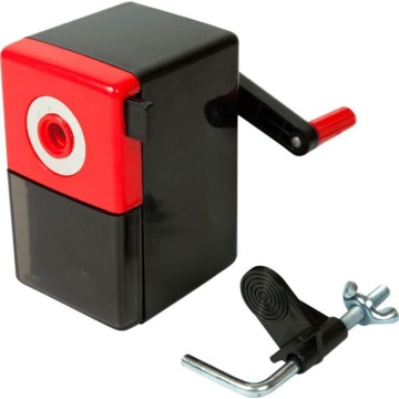Точилка механическая 1 отв., черно-красная