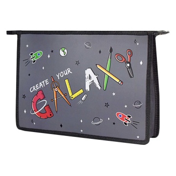 Папка д/тетрад. А4 (330*230*70) молния сверху, пластик "Гэлэкси"