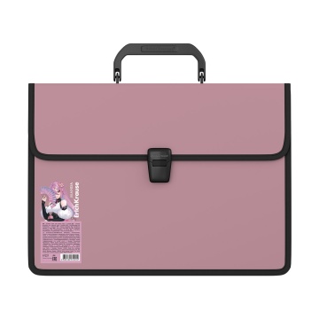 Портфель пластиковый ErichKrause Soft Manga, с 2 отделениями, с текстильной вставкой, A4, ассорти (в