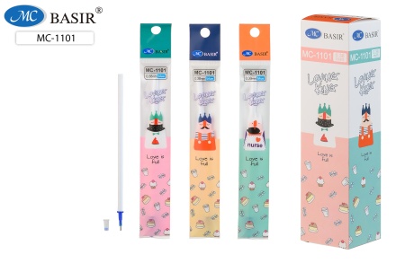 Стержни гелевые для ручек стираемых "Пиши-стирай". Дл. 129 мм. Игольчатый наконечник 0,38 мм. В индивид.упаковке. Синий