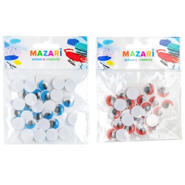 Набор "Глазки подвижные с ресницами" 15мм, 30 шт