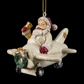 Украшение ErichKrause Decor Санта на самолете 7.5см