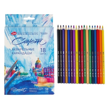 Карандаши цвет. акварельные 18цв Сонет