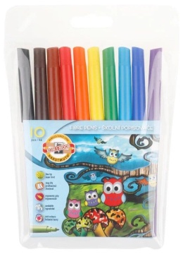Фломастеры  10цв "Совы", смываемые, ПВХ уп-ка