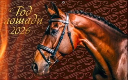 Календарь Трио Премиум 340*840мм на 2026г. Год красной огненной Лошади