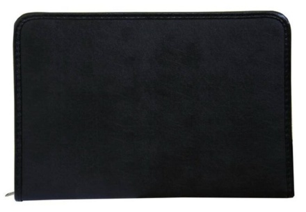 Папка деловая к/з А4 1 отделение Лайт, с зажимом д/бумаг, черная