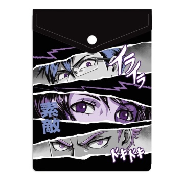 Конверт на кнопке  с рисунком А6 Герои аниме комикс