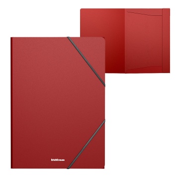 Папка на резинке А4 0,4мм Matt Classic, красная
