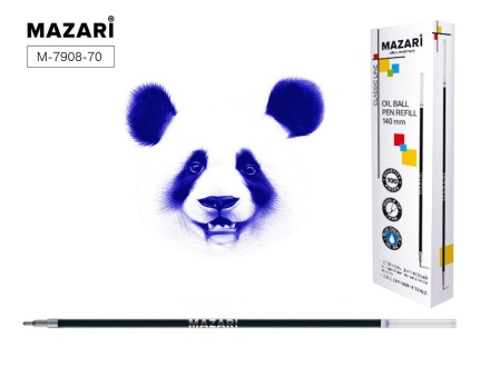 Стержень шар. MAZARI 140мм, 0,7мм, синий