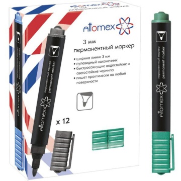 Маркер перманентный 3,0 мм  зеленый