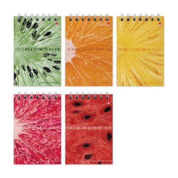 Блокнот А7  40л гребень "Exotic fruits" клетка*
