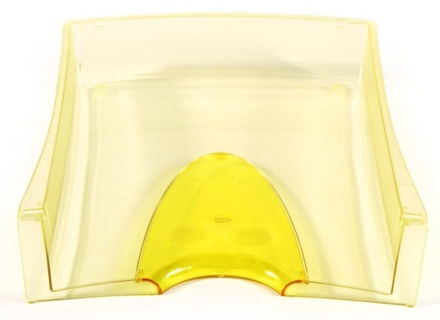 Лоток д\бумаг гориз. Премиум прозрачно-желтый