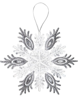 Подвесное украшение 12см "Королевская снежинка"