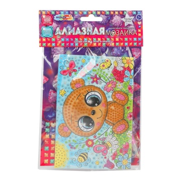 Аппликация из страз 10*15см "Мишка"