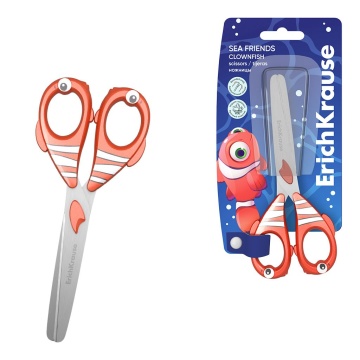 Ножницы детские EK "Sea Friends Clownfish" 13,5 см., блистер